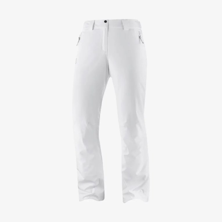 White Salomon The Brilliant Women's Ski Pants | PH 38492R